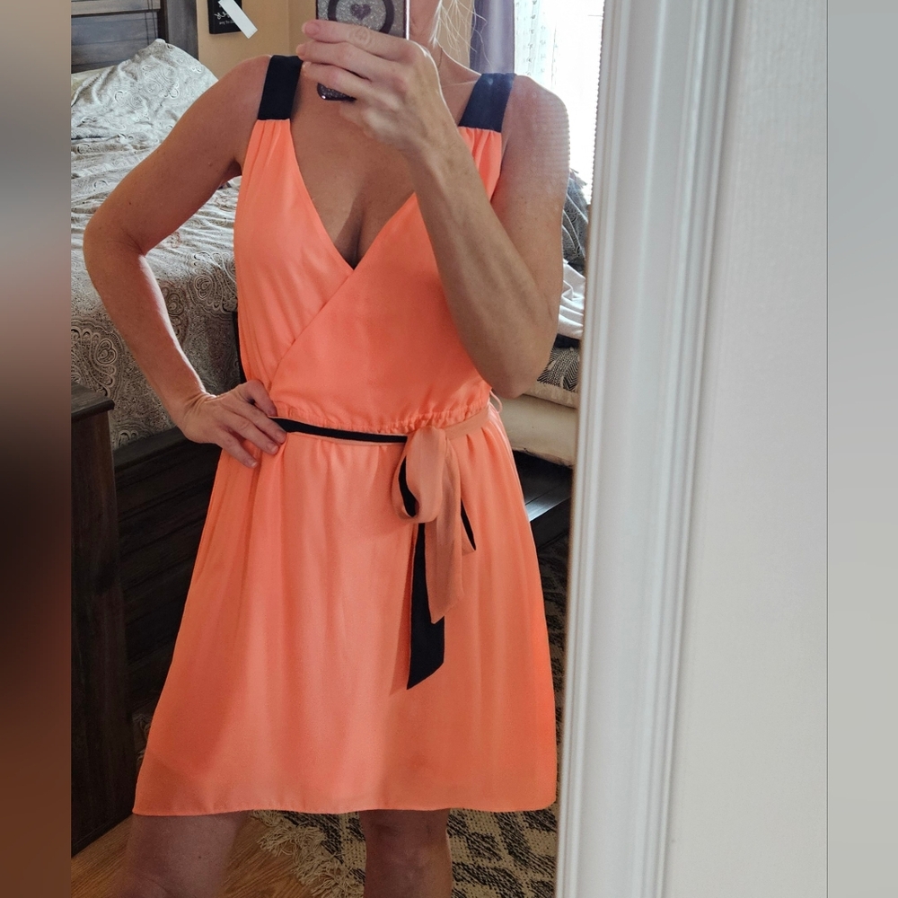 AEO... Orange and Navy Sleeveless Dress